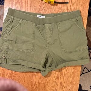 SONOMA Olive Green Women's Roll-Hem Casual Shorts